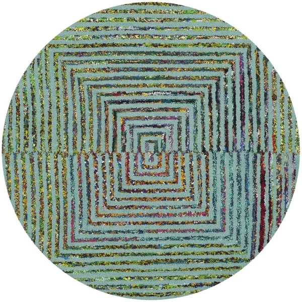 Safavieh Nantucket NAN603A Teal Rug 6&x 9& Rectangle