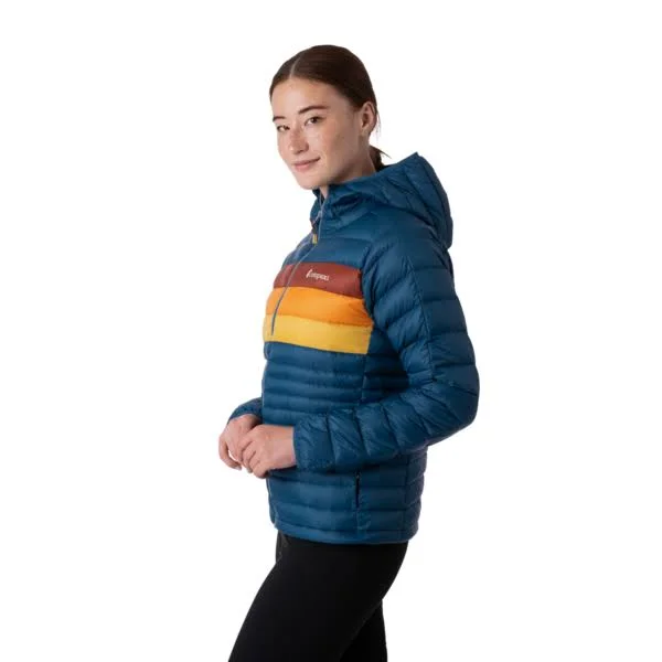 Cotopaxi Fuego Hooded Down Jacket - Women's - Indigo Stripes, Adult