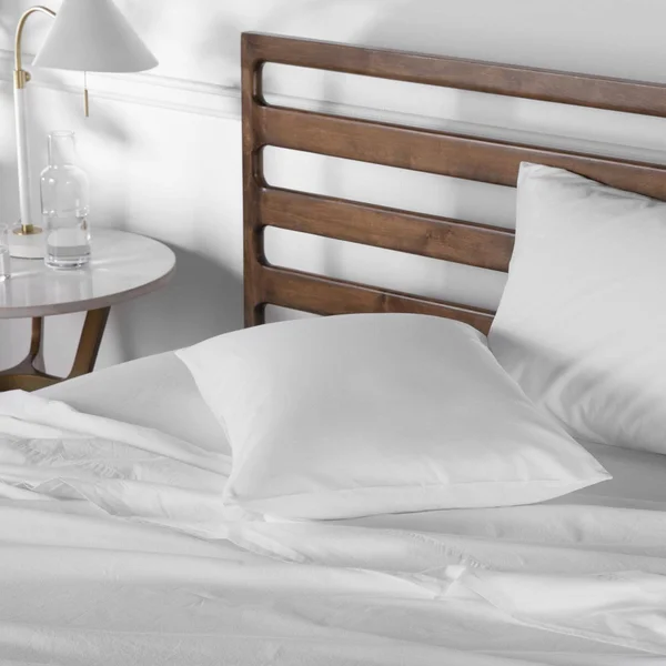 Parachute Brushed Cotton White Standard Pillow Cases, Set of 2