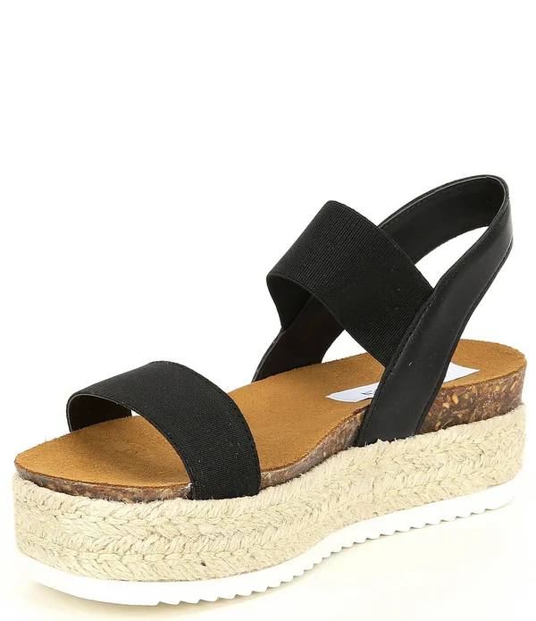Steve Madden Jaklin Platform Sandals - Black - 10