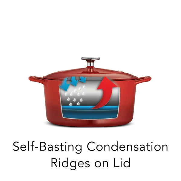 Tramontina 5.5 Quart Cast Iron Dutch Oven - Red