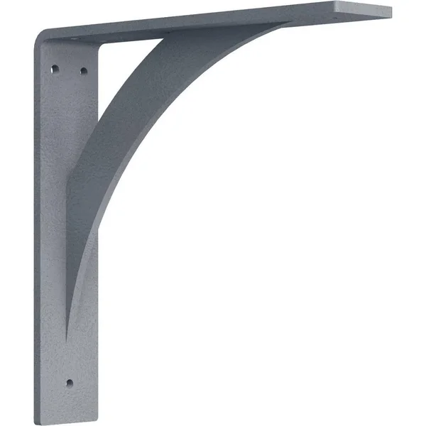 Ekena Millwork 2x22W x 10x22D x 10x22H Legacy Steel BRACKET, Hammered Silver