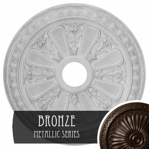23 1/2x22OD x 3 7/8x22ID x 1x22P Bristol Ceiling Medallion (Fits Canopies Up to 3 7/8x22), Hand-Painted Bronze