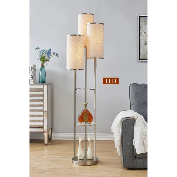 Carson Carrington Ingeback LED Tri-Light Shelf Floor Lamp