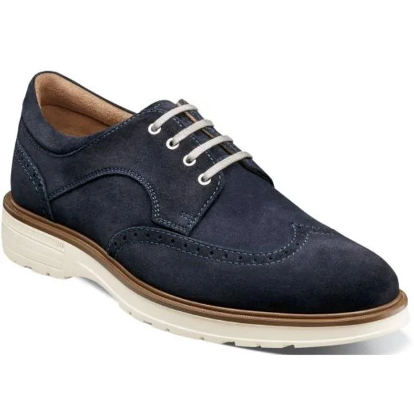 Florsheim Men's Astor Wingtip Oxford, Size: 10.5, Navy Suede
