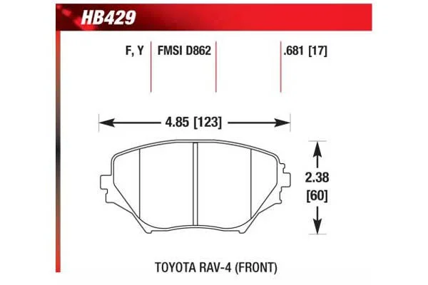 Hawk HPS Performance Brake Pads - HB429F-681