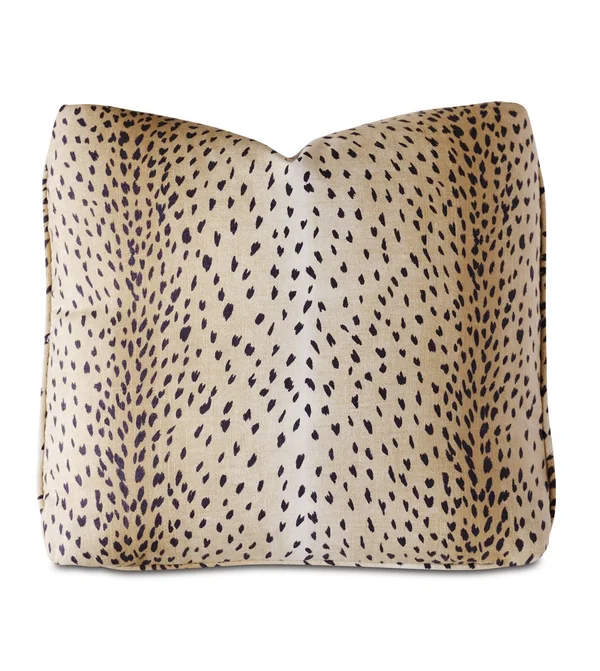 Charlotte Moss Tanzania Leopard Linen Throw Pillow Eastern Accents