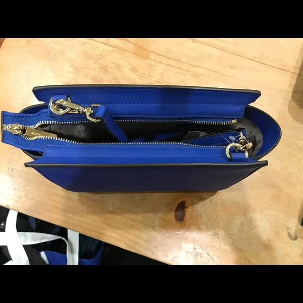Michael Michael Kors Selma Medium Saffiano Messenger Electric Blue