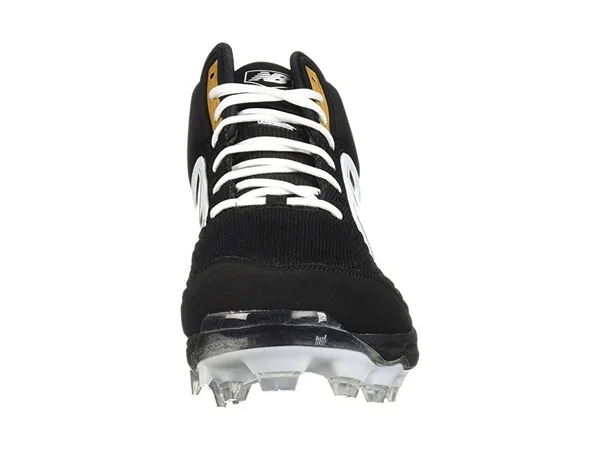 New Balance Men's 3000v4 Mid TPU Baseball Cleats in Black/White (11.5)