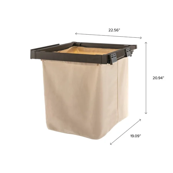 NewAge Products Pull-Out Laundry Hamper Basket - 18 in.