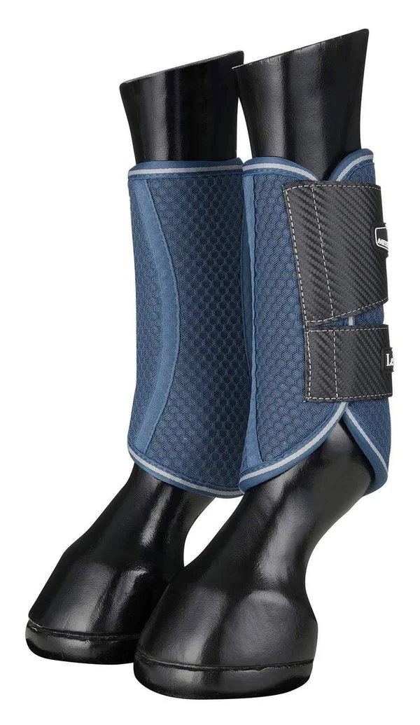 LeMieux Carbon Mesh Wrap Boots - Blue/Grey - Medium