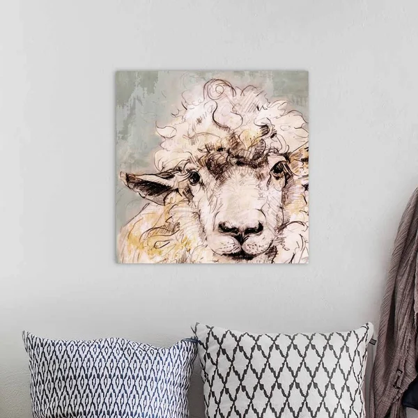 Sheep, Large Solid-Faced Canvas Wall Art Print, Great Big Canvas