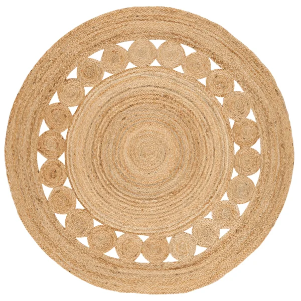 Safavieh Natural Fiber Morgan Braided Jute Area Rug - Natural, 6&6 inch x 6&6 inch Round