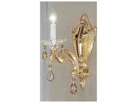 Classic Lighting 57101 RB S Via Firenze Wall Sconce in Roman Bronze with Swarovski Elements