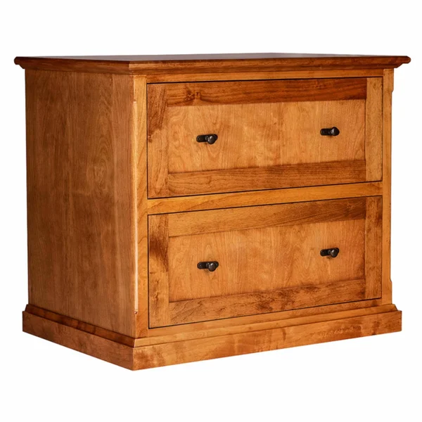 Forest Designs Mission Lateral File Cabinet with Black Knobs Spice Alder