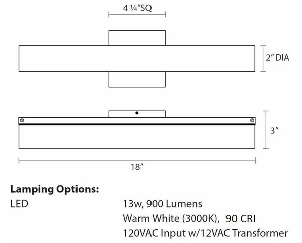 Sonneman 2433.01-ST - Tubo Slim LED 40x22 LED Bath Bar, Polished Chrome