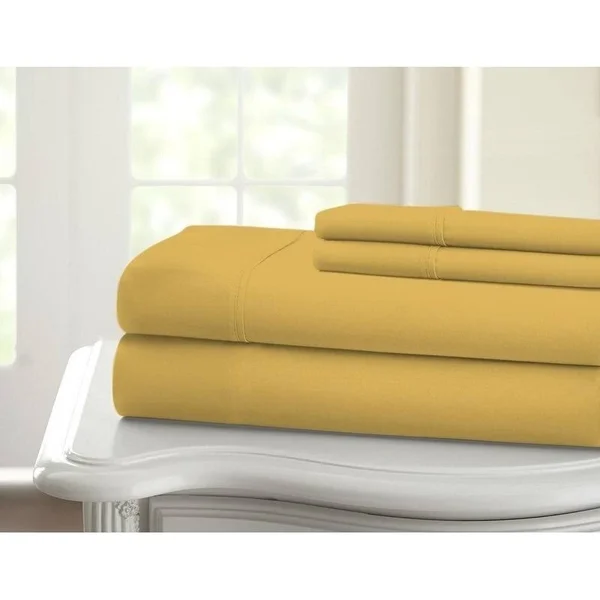 Gracewood Hollow Chavda 1200 TC Deep-Pocket Luxury Solid Cotton Bed Sheet Set - Queen - Silver
