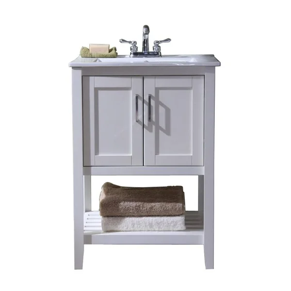 Legion Furniture WLF6020-G 24x22 Gray Sink Vanity with Basket