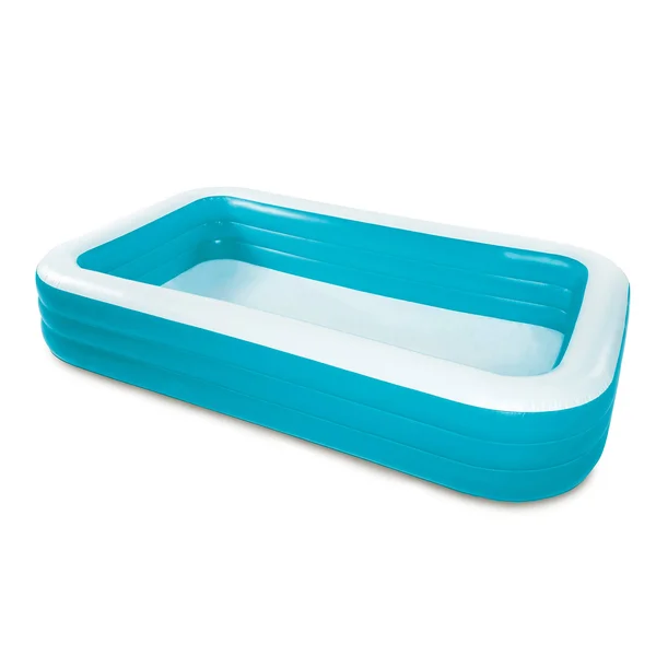 Play Day 10 Foot Rectangular Inflatable Family Pool