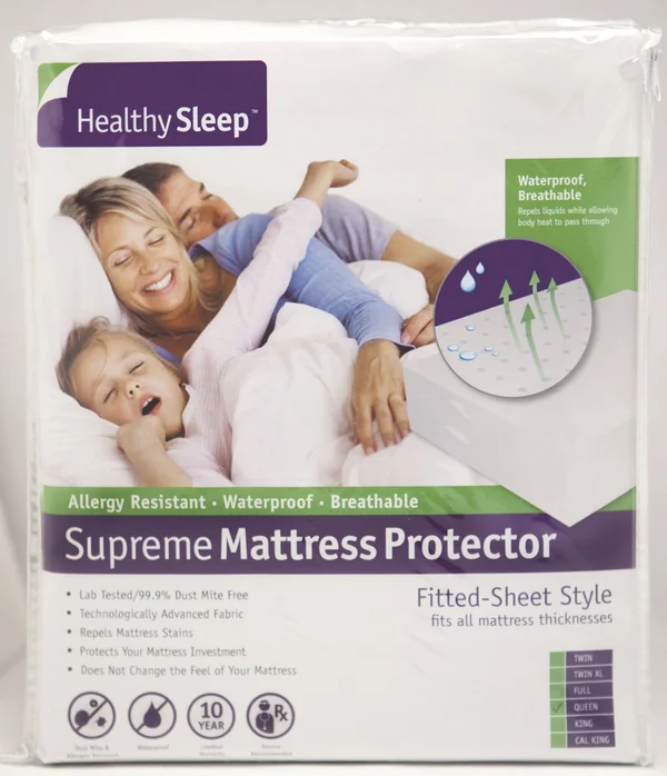 Healthy Sleep Supreme Full XL Size Mattress Protector by GBs - Waterproof, Cotton