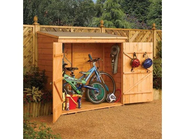 Rowlinson WS1881H Allstore Wooden Outdoor Garden Lockable Storage Unit - Brown Finish