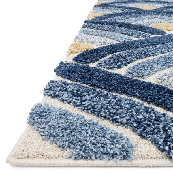 Alexander Home Julian Mid-Century Modern Shag Area Rug - 5&3x22 x 7&7x22