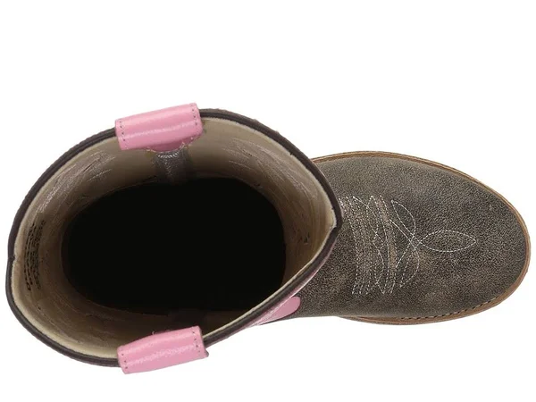 Old West Children's Broad Round Toe Boots - Vintage/Pink