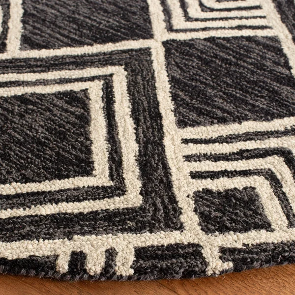 Safavieh Micro-Loop MLP154H 8&0x22 x 10&0x22 Charcoal, Ivory Area Rug