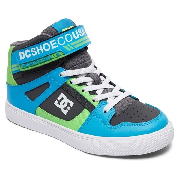 DC Kids Pure High Top EV Shoes - 1 - Navy-Grey