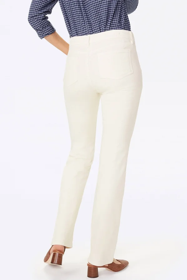 Nydj Marilyn Straight Double Snap Waistband Corduroy Vanilla - Men's, Size: 18, White
