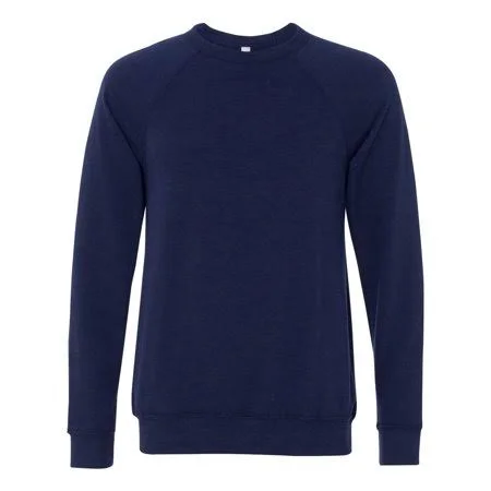 BELLA+CANVAS New - NIB - Bella + Canvas - Unisex Sponge Fleece Raglan Crewneck Sweatshirt - Adult Unisex, Size: 2XL, Blue