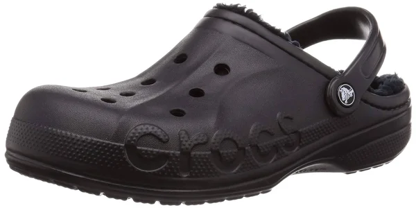 Crocs Black, Black Baya Lined Clog - Black - Slippers
