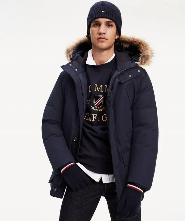 Tommy Hilfiger Men's Hampton Down Parka Jacket, Blue