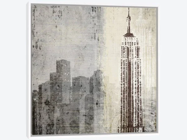 Framed Canvas Art (White Floating Frame) - Edifice II by Tandi Venter ( Architecture > Towers art)