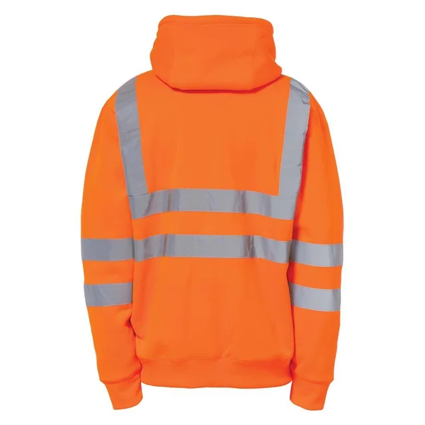Cat Hi-Vis Full Zip Lined Sweatshirt, Men's Hi-Vis Orange