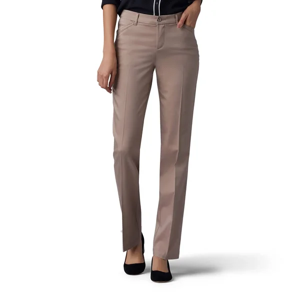 Women's Lee Flex Motion Straight-leg Pants Flax, Size: 14 Short