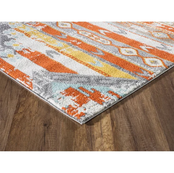 L Baiet HN831V46 Ava Boho Rug Orange - 5 x 7 ft.