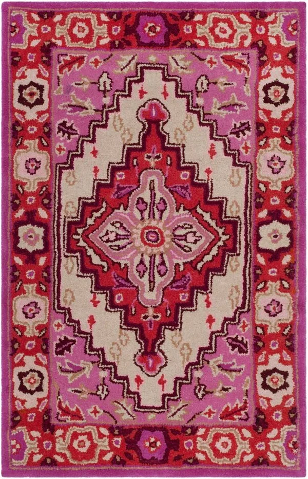 Safavieh 2&-6x22 x 4& Bellagio BLG545A Red Pink Ivory Rug