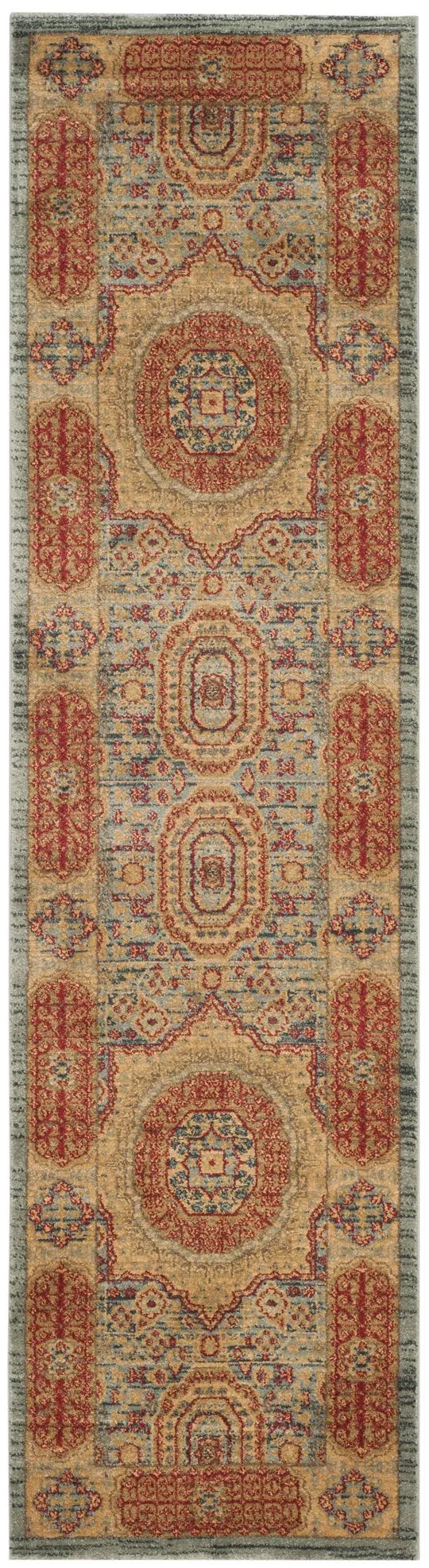 Safavieh Mahal MAH622C Navy, Red Rug 2&2x22 x 8& Runner