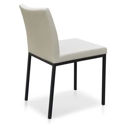 Aria 17x22 W Side Chair sohoConcept Leg Color: Black - Fabric: Brick ppm