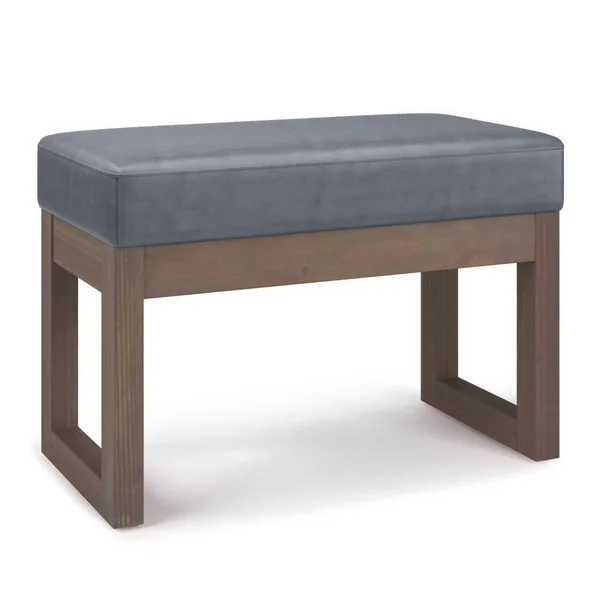 Wyndenhall Madison 26 inch Wide Contemporary Rectangle Ottoman Bench - Stone Grey