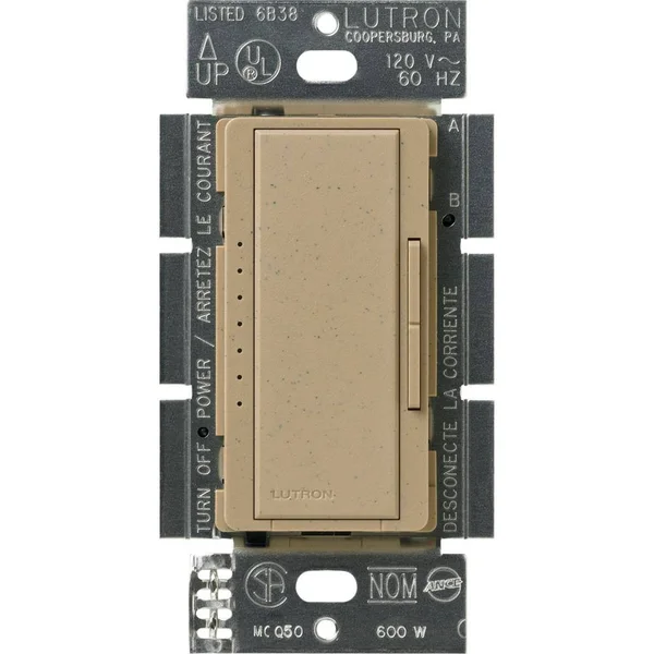 Lutron MSCELV-600M-MS Electronic Low-Voltage Dimmer - Mocha Stone