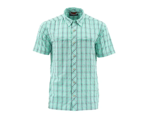 Simms Stone Cold SS Shirt Smoked Salmon Morada Plaid - M