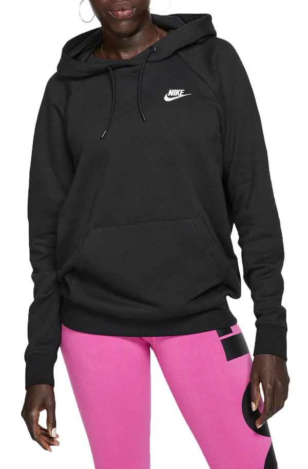 Nike Women's Sportswear Essential Fleece Hoodie - Black/White