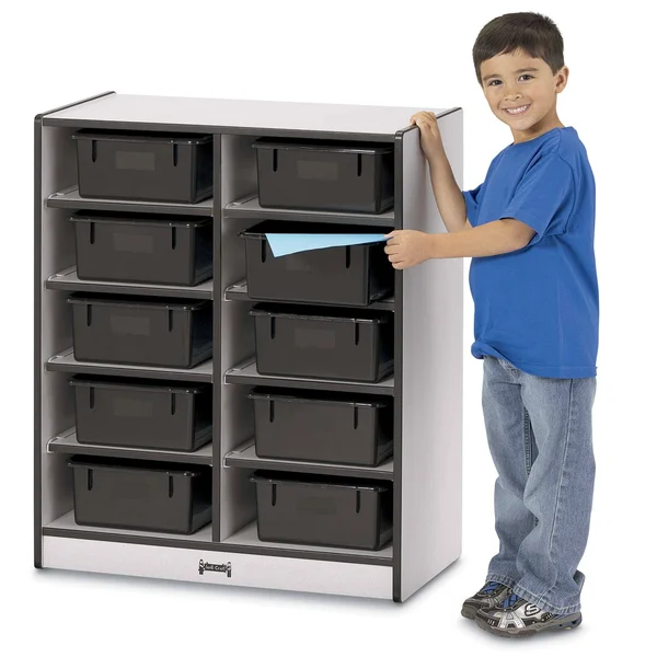 Rainbow Accents 10 Tub Mobile Storage - Without Tubs - Red
