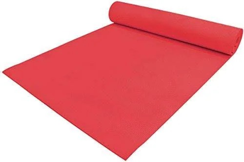 YogaAccessories 1/4& Thick High-Density Deluxe Non-Slip Exercise Pilates & Yoga Mat, Two Tone - Black/Purple, Womens