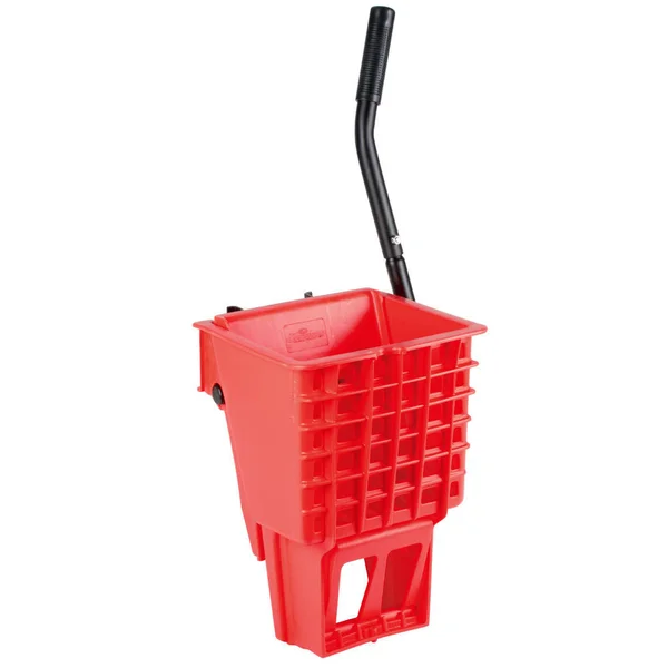Continental 335-312RD 35 qt. Red Splash Guard Mop Bucket with Side-Press Wringer