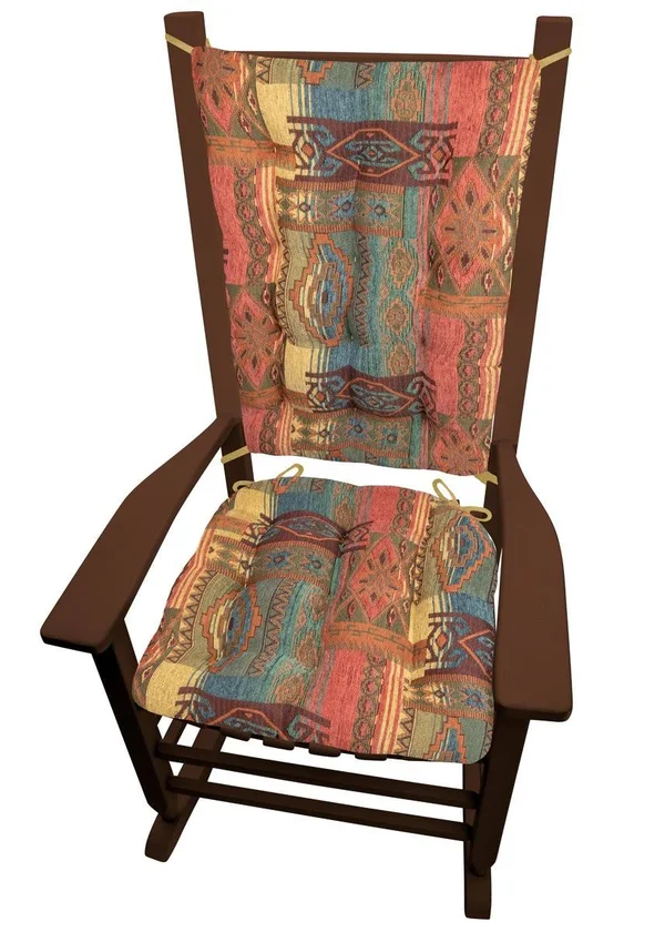 Southwest Sedona Rocking Chair Cushions - Latex Foam Fill Extra-Large