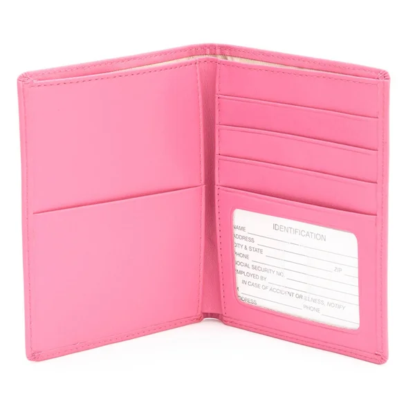 Royce Leather Passport Currency Wallet, Wildberry