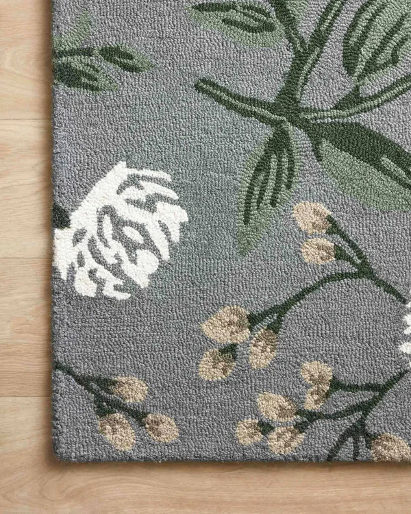 Rifle Paper Co. x Loloi Joie Peonies Rug - Dusty Blue